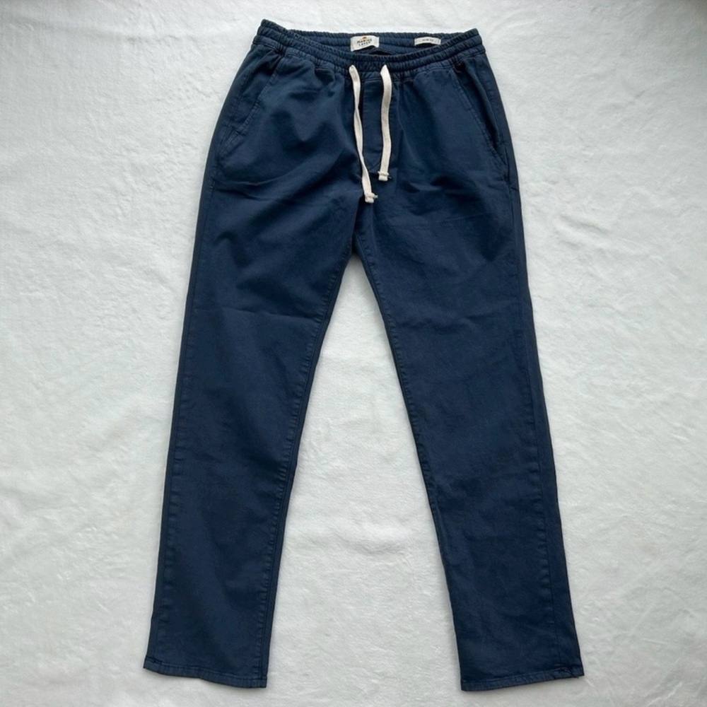 Marine Layer‎ Saturday Pants Mens M Slim Fit Straight Blue